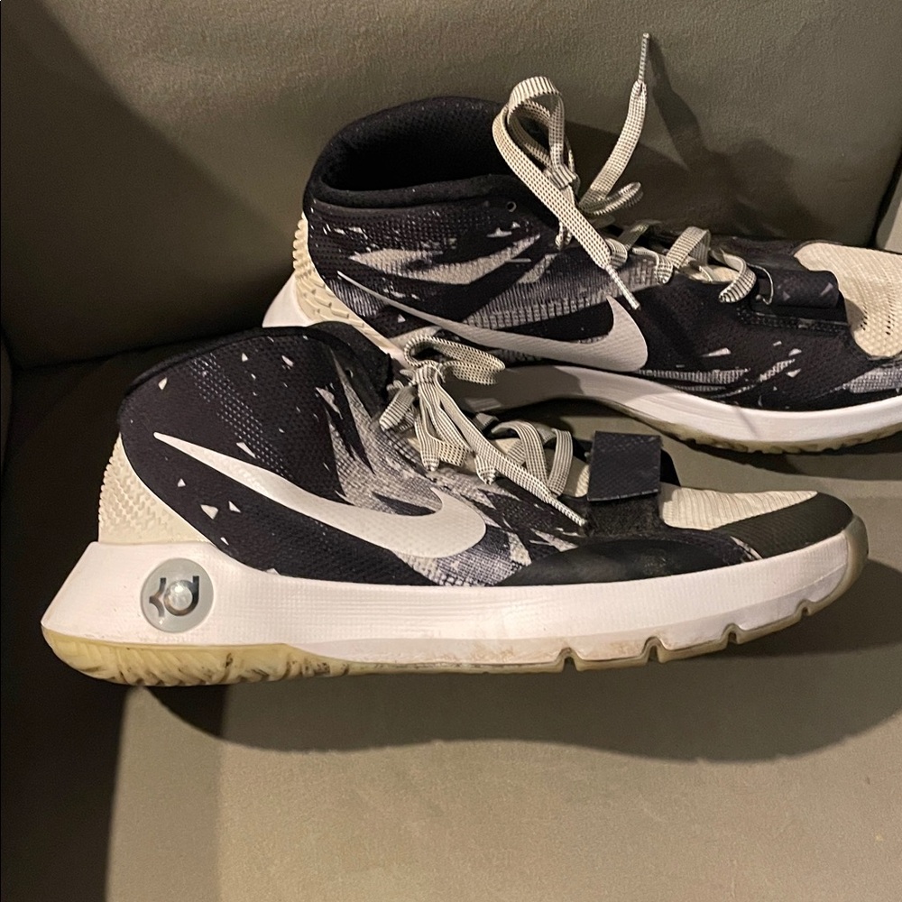 Black and White High-Top Sneakers